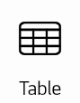 Menu icon: Table