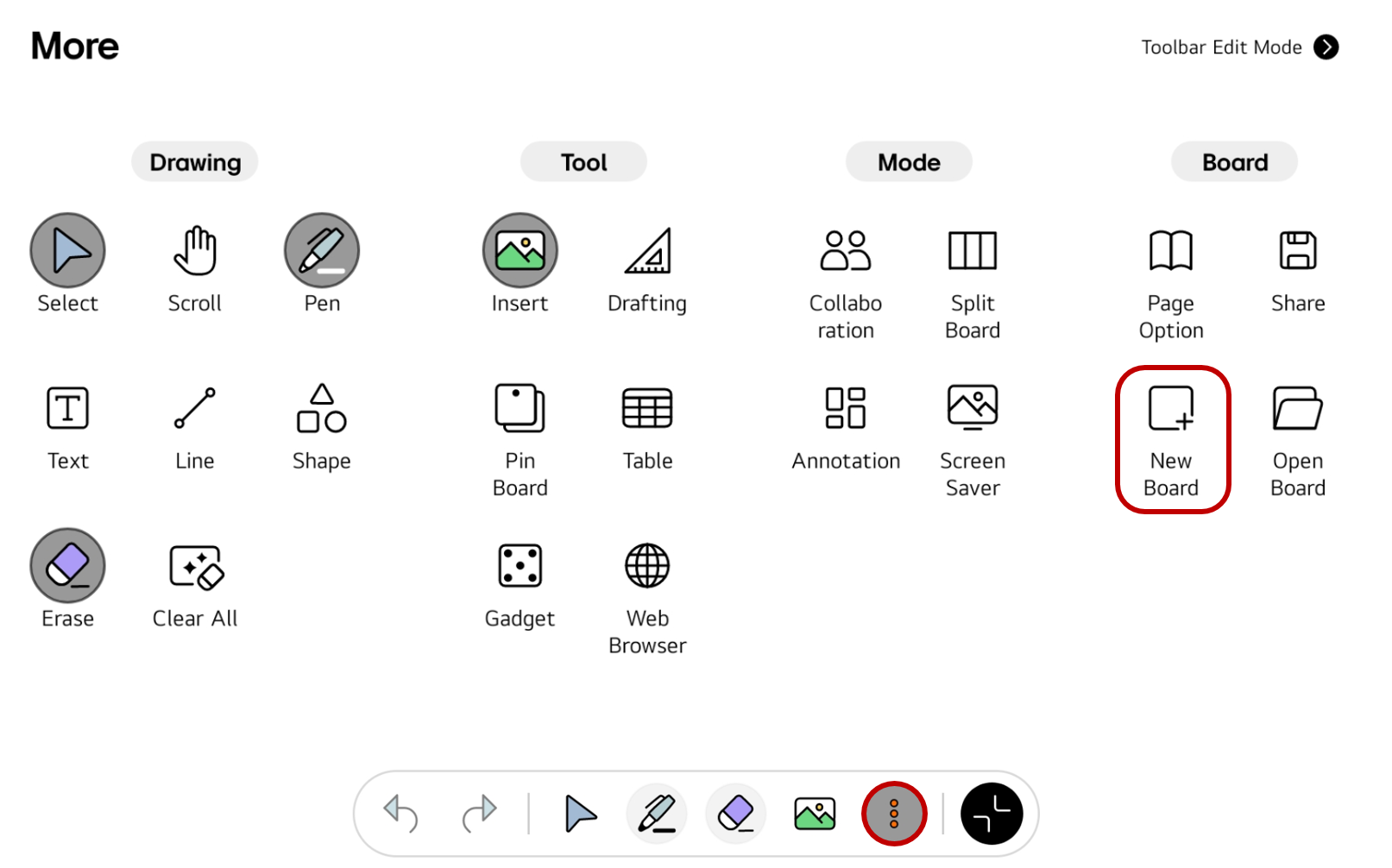 How to access the menu