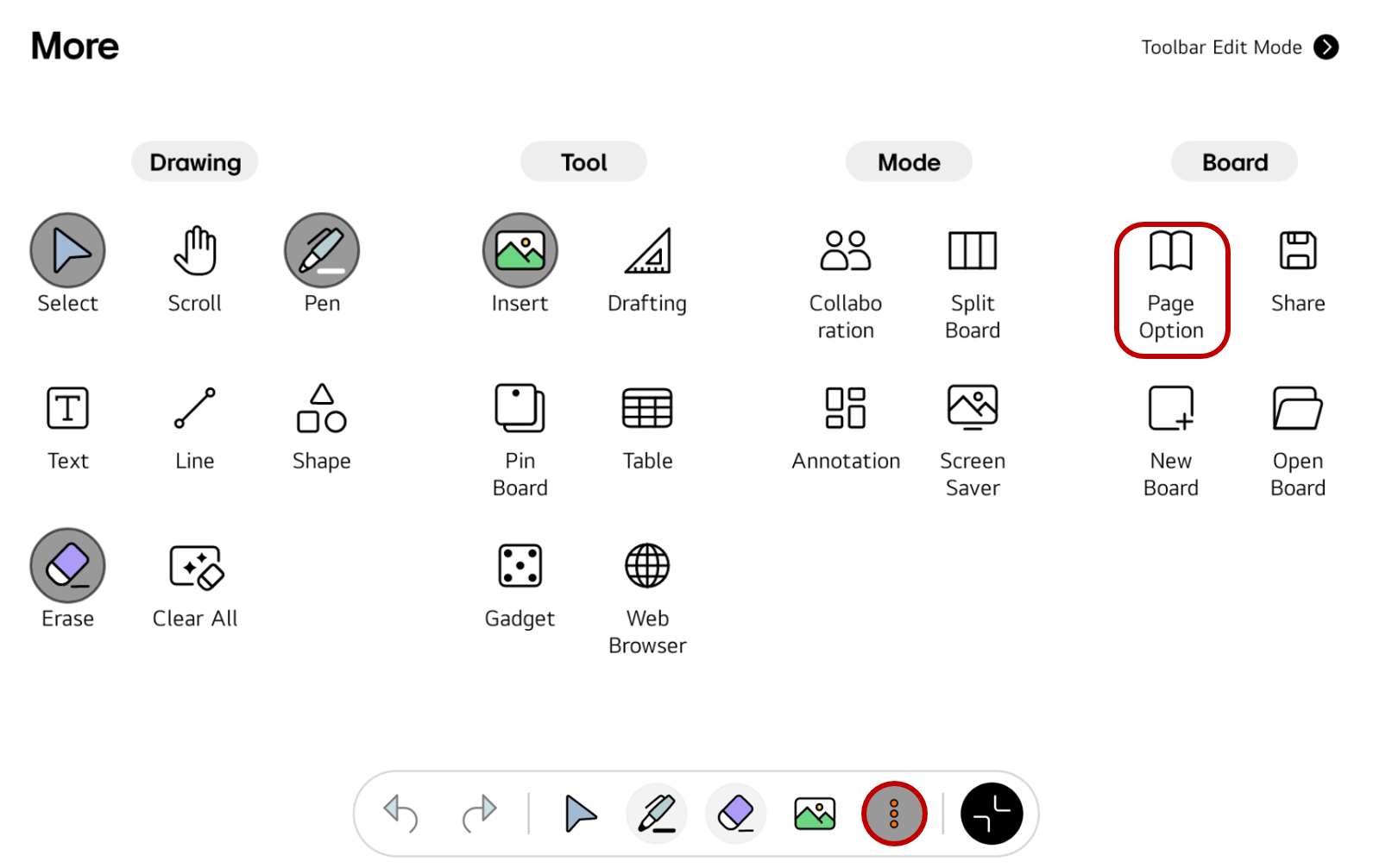How to access the menu