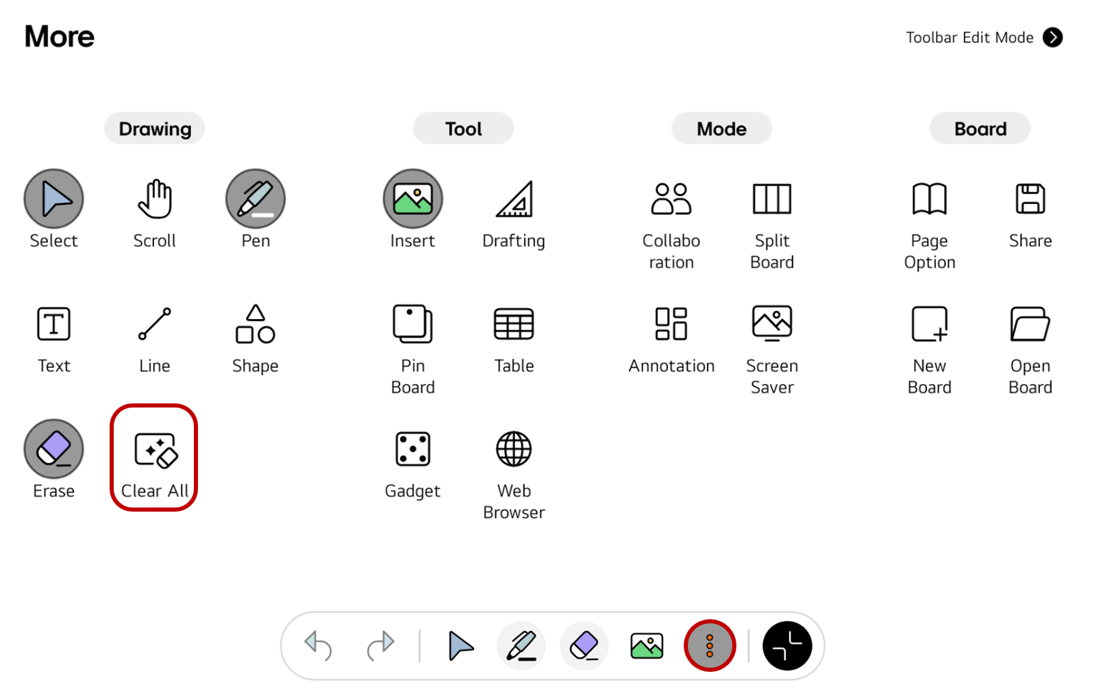How to access the menu