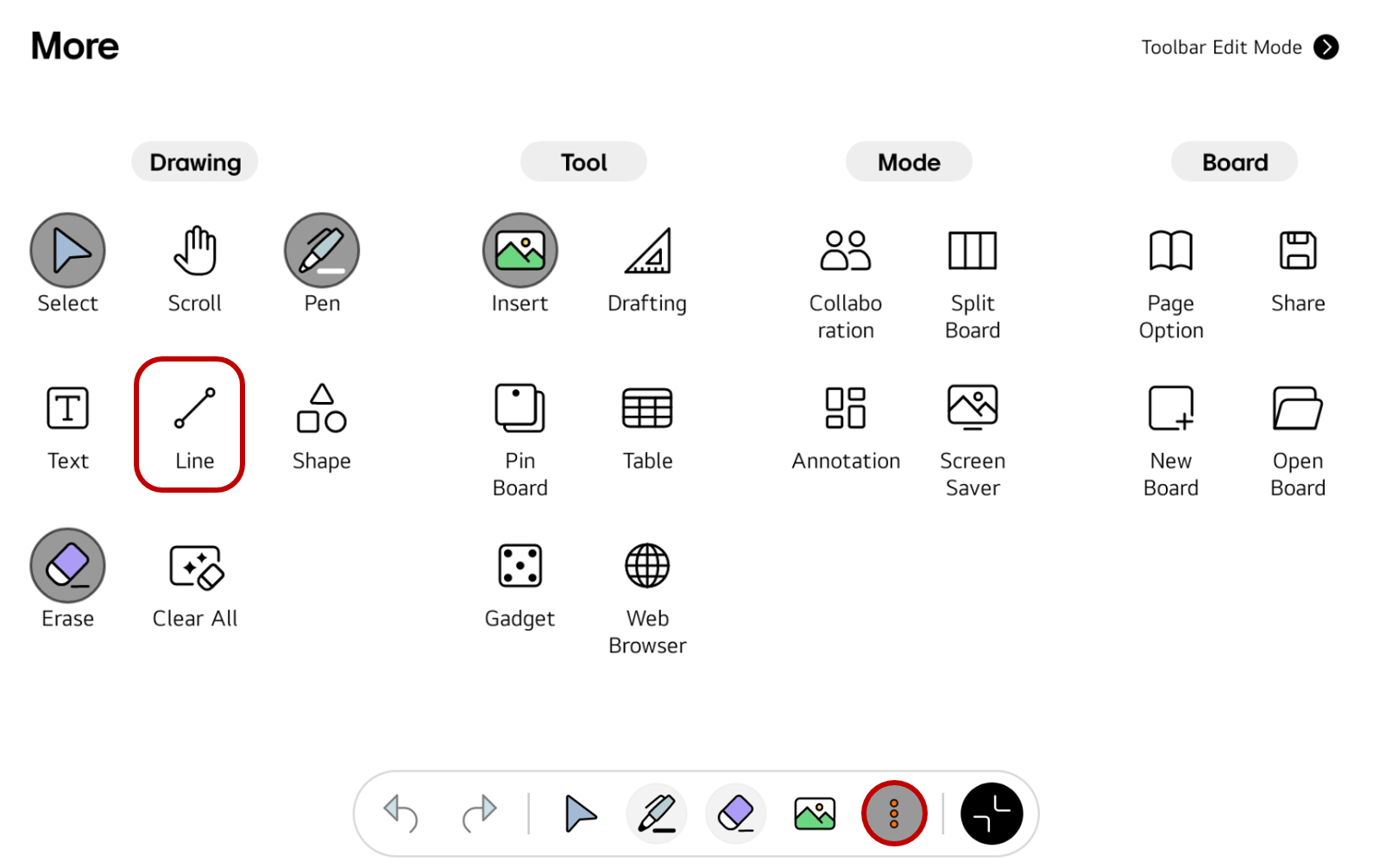 How to access the menu