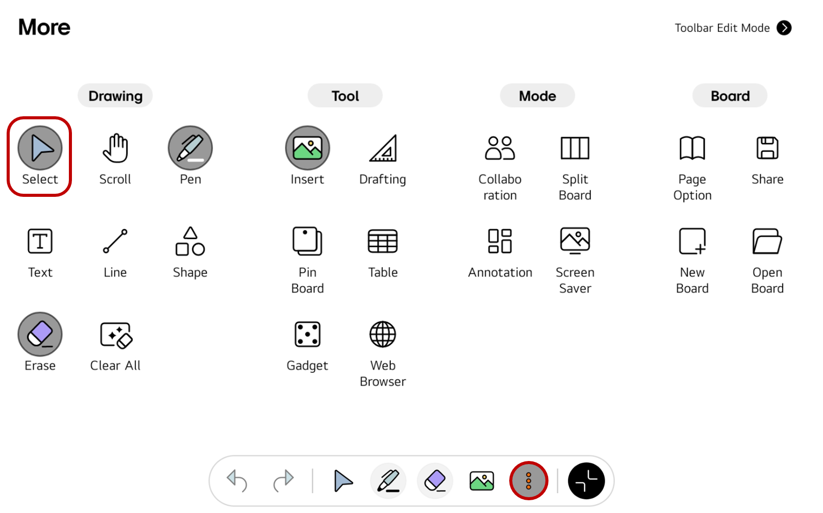 How to access the menu