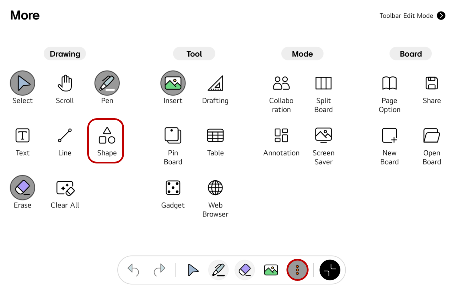 How to access the menu