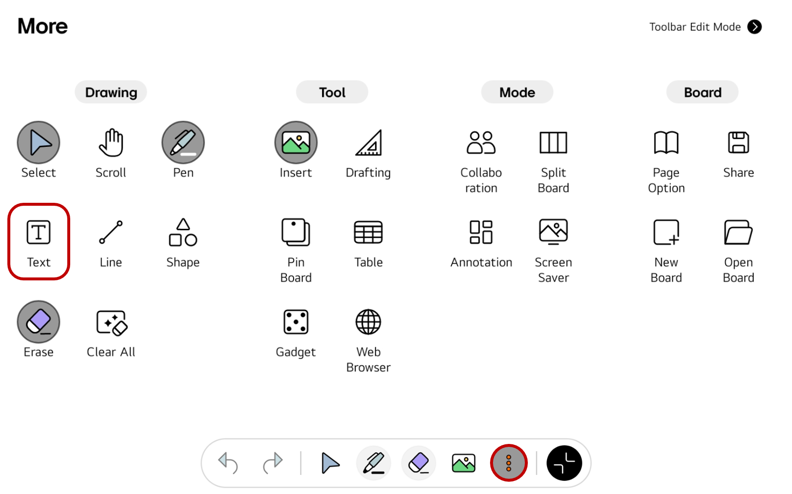 How to access the menu