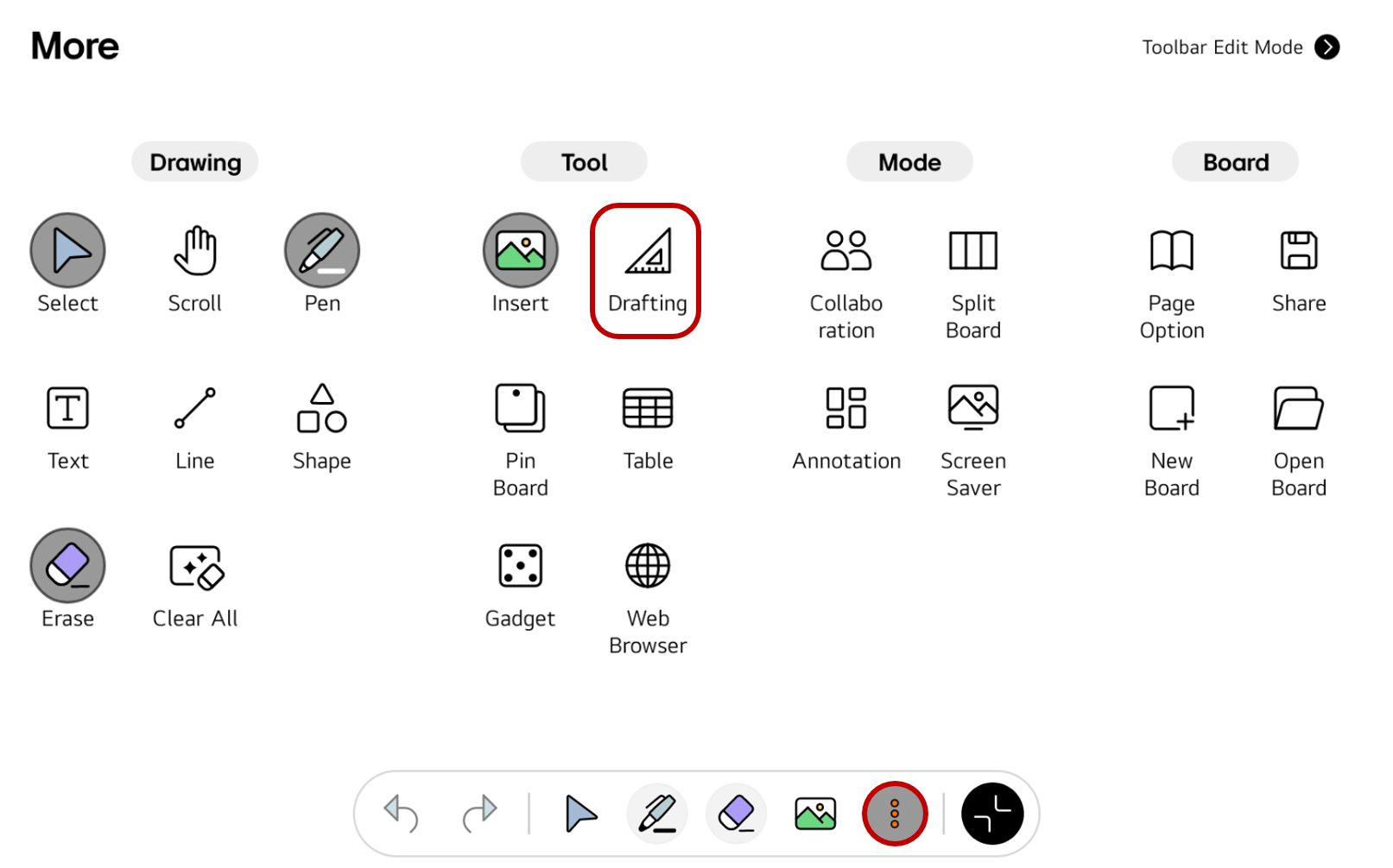 How to access the menu