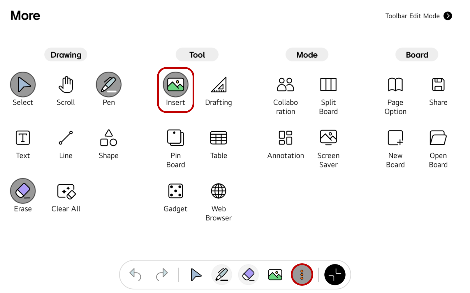 How to access the menu