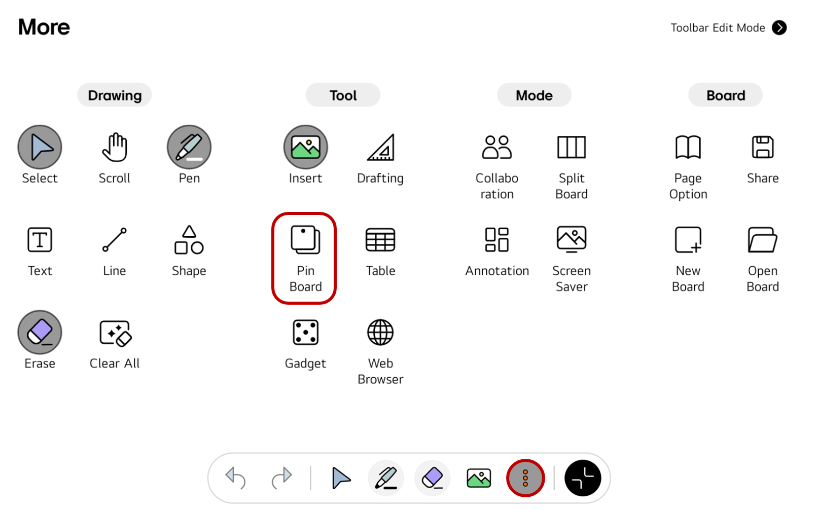 How to access the menu