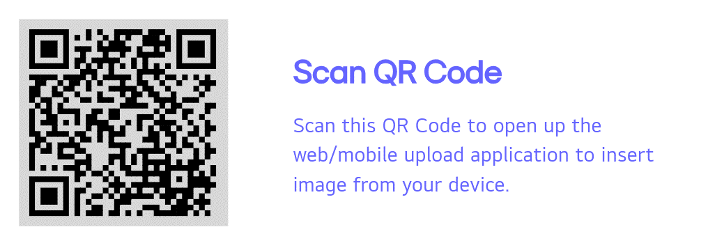 QR code for the mobile uploader