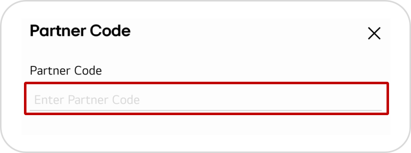 Menu for partner code